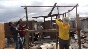 tearing down old shack